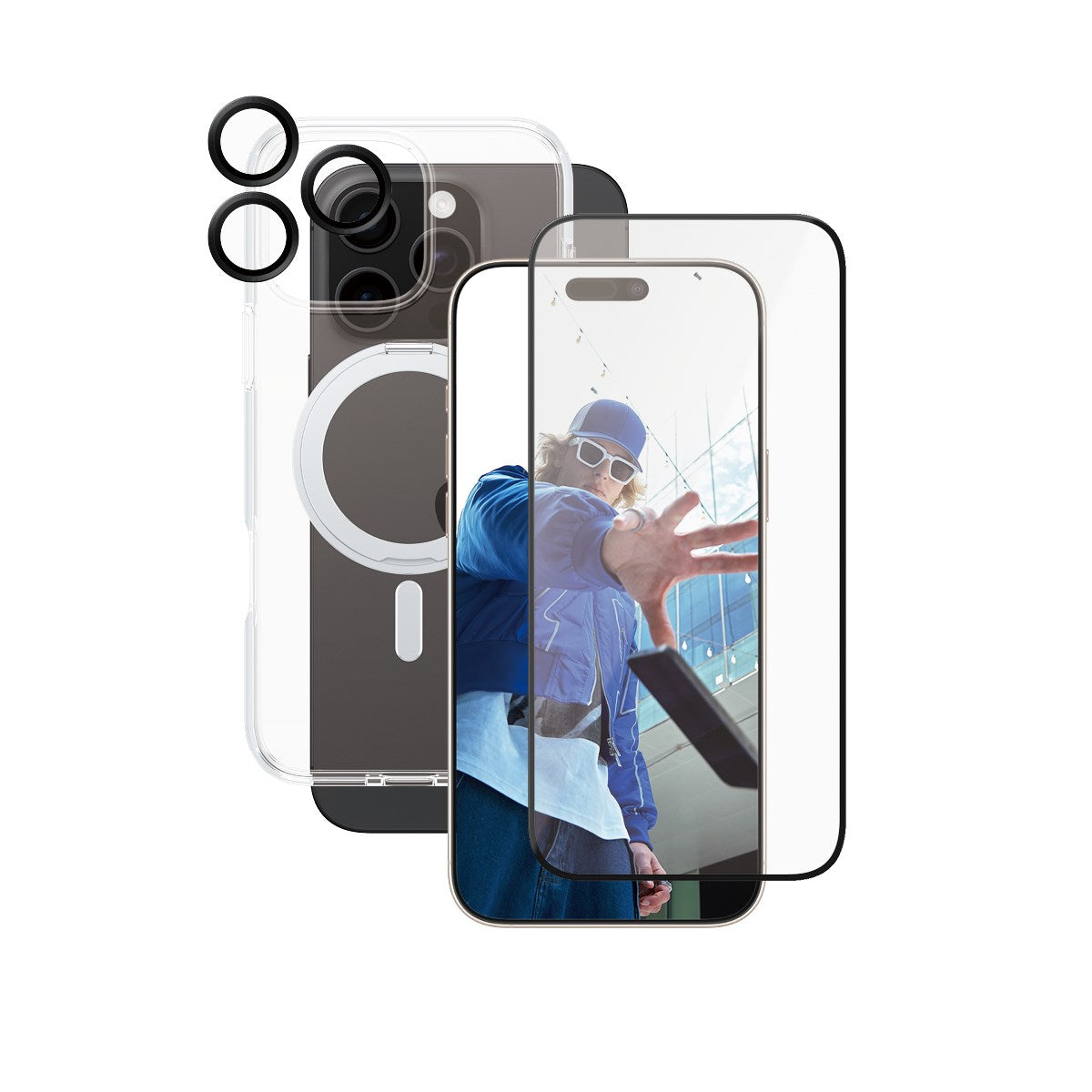 CARE by PanzerGlass® Feature 3-in-1 Ceramic Pakke iPhone 16 Pro Max